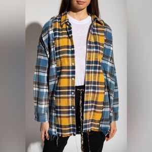 R13 Drop Neck Combo Workshirt